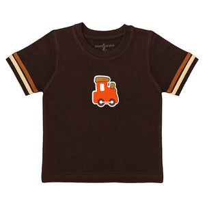 Crewneck - Coffee Brown With Train Badge-28012