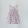 Dress Off White With Purple Butterfly Print-28023