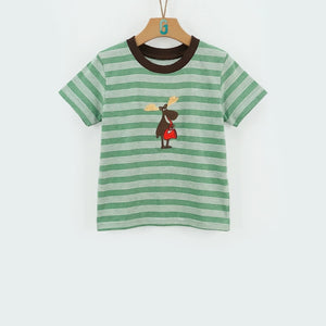 Crewneck Stripes - Moose Playing Rex Saxophone-28025