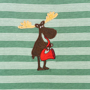 Crewneck Stripes - Moose Playing Rex Saxophone-28025