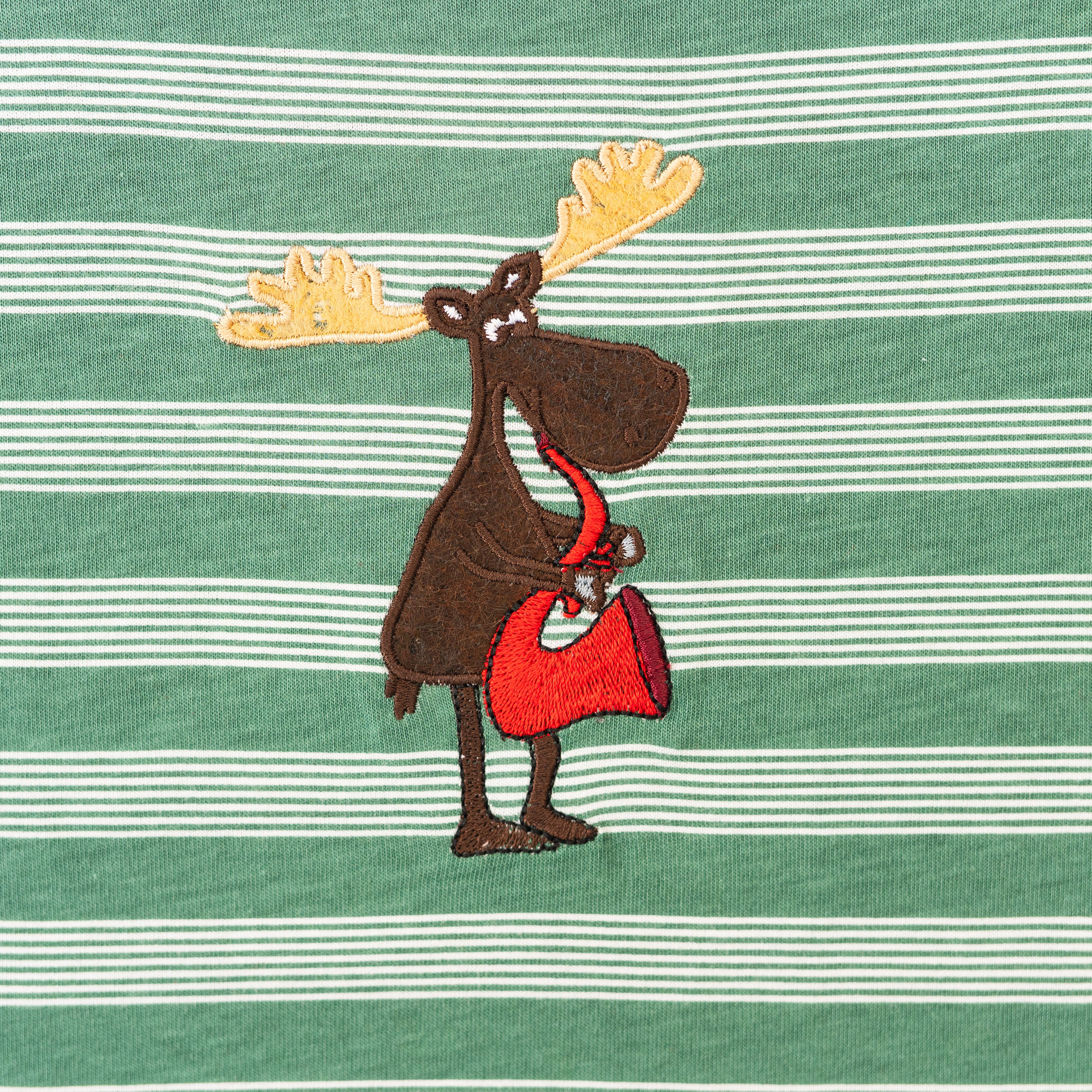 Crewneck Stripes - Moose Playing Rex Saxophone-28025