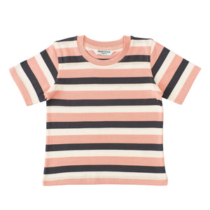 Crewneck Stripes - Pink Off White And Grey-28026