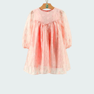 Dress Nylon with Pink Flowers  - 28096