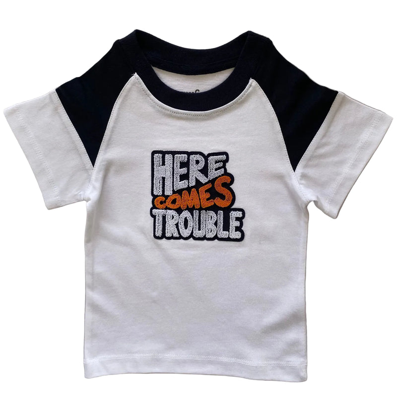 Crewneck White Here comes trouble - 28097