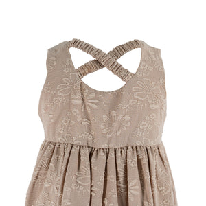 Dress Brown Embossed Back Crossed - 28112