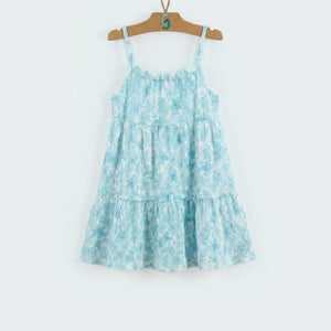 28082-dress blue flowers