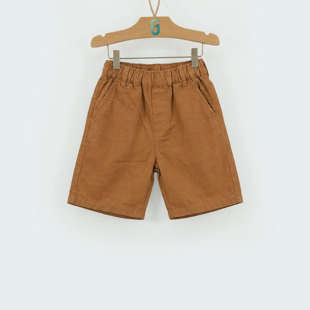 Short Linen - Mud Brown-27804